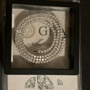 Moissanite tennis chain